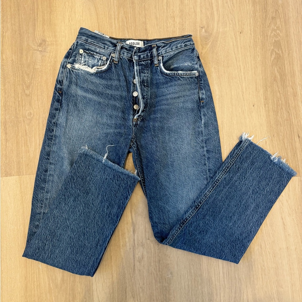 AGOLDE Riley High-Rise Straight Cropped Jeans